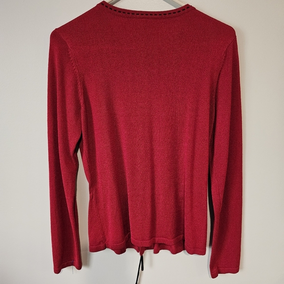 Red Holiday Cardigan - Picture 2 of 5